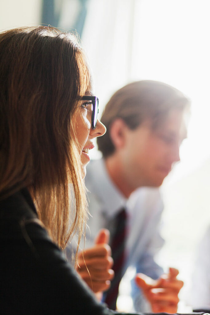 woman in a meeting